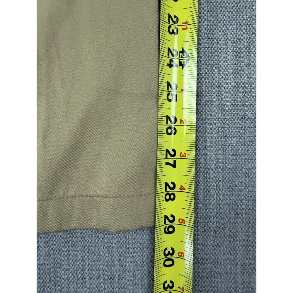 BCG Men’s Khaki Pants 38x30 Stretch Flat Front Golf Casual Performance